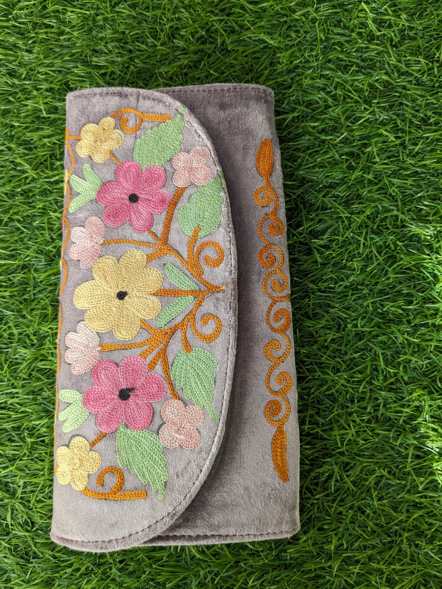 Lavender Floral Clutch