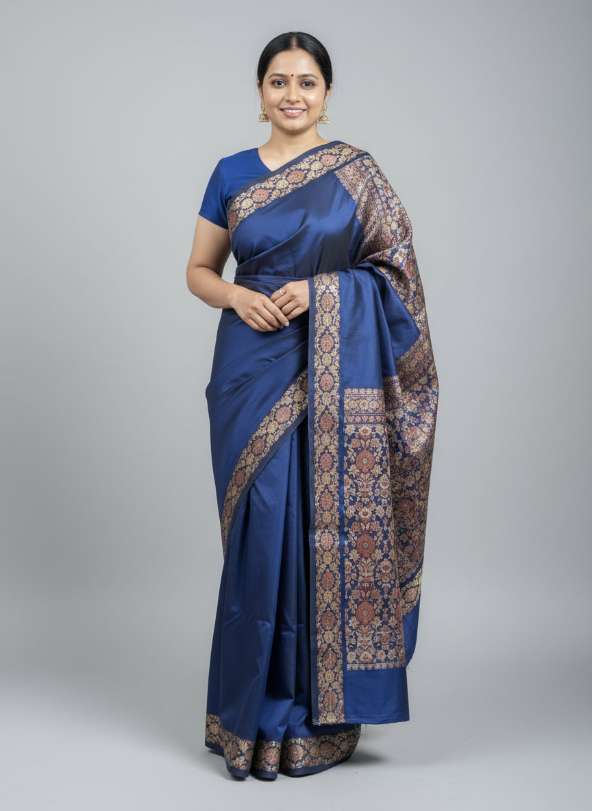 Mysore silk and Kashmiri Kaani