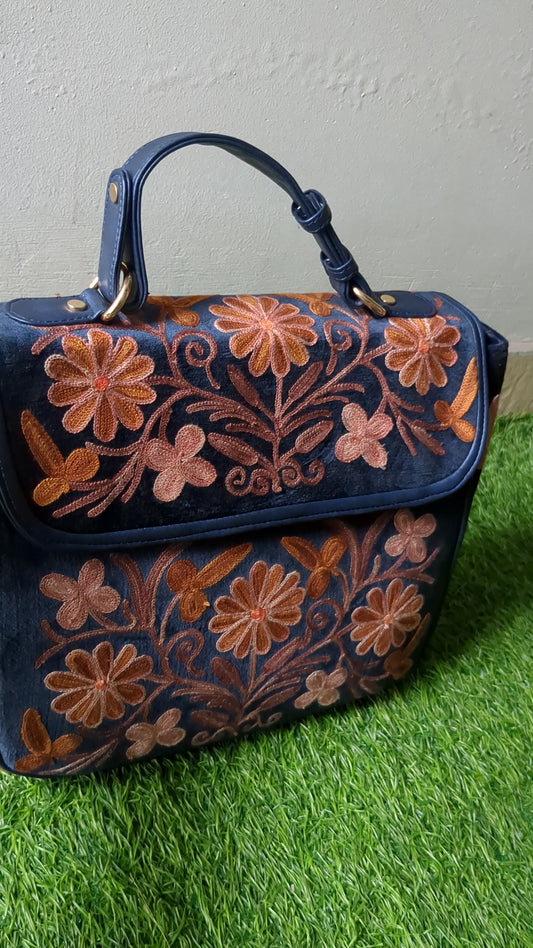 Blue Handbag with Flap