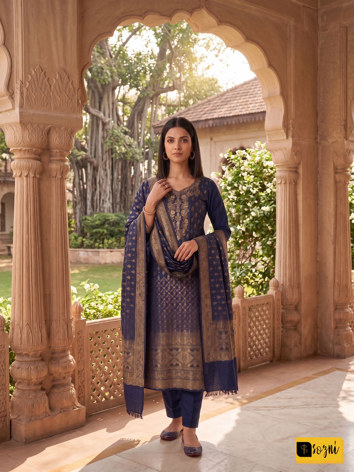 Silk Kaani suit