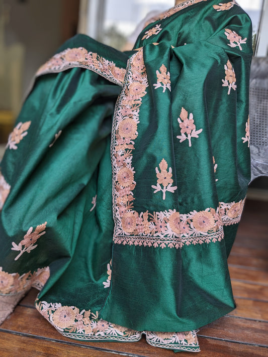 Silk Saree with Aariwork