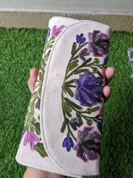 Floral Purple Clutch