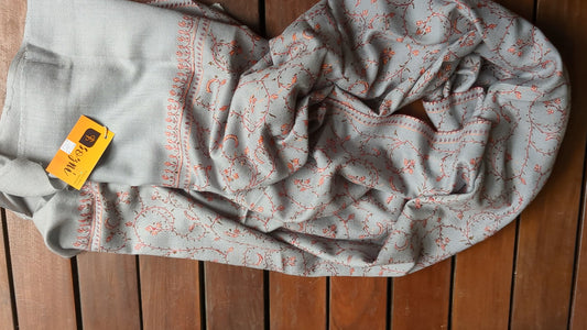 Gray Cashmere Jalidar Shawl