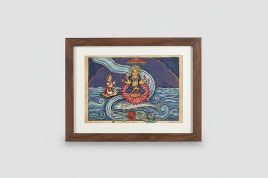 Goddess Vitasta Miniature Painting 19th Century restored