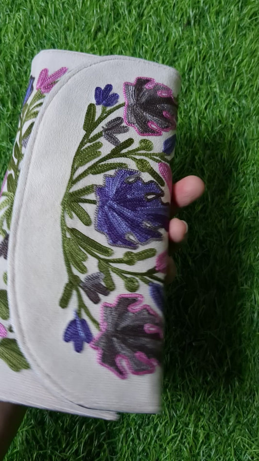 Floral Purple Clutch